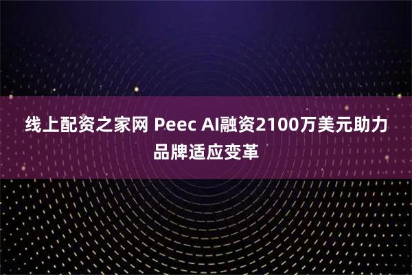 线上配资之家网 Peec AI融资2100万美元助力品牌适应变革